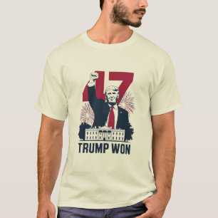 Trump wint weer verkiezingen 2024 president 47e  t-shirt