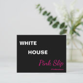 Trump Witte Huis Roze Slip Zwart Verzet Briefkaart (Staand voorkant)