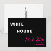 Trump Witte Huis Roze Slip Zwart Verzet Briefkaart (Voorkant / Achterkant)