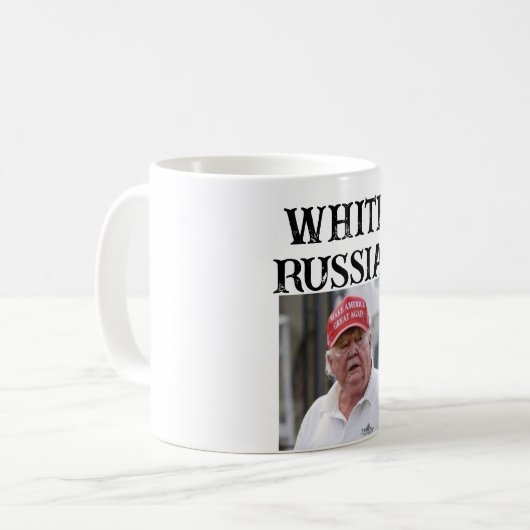 Trump/Witte Koffie Mok (Voorkant links)