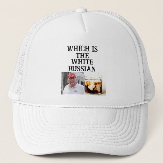 Trump / Witte Russische Trucker Hat Pet (Voorkant)