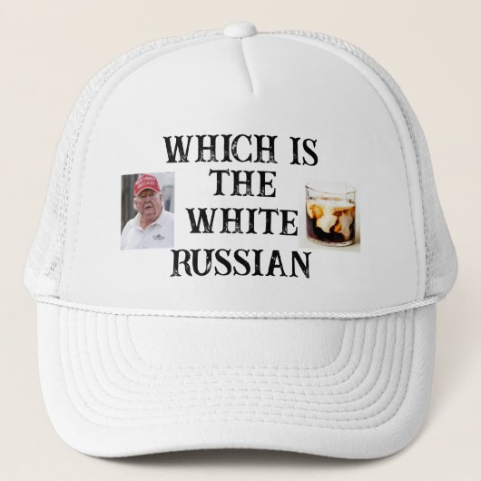 Trump / Witte Russische Trucker Hat Trucker Pet (Voorkant)