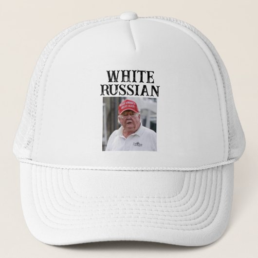 Trump / Witte Russische Trucker Hat Trucker Pet (Voorkant)