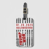 Trump won 2024 bagagelabel (Voorkant (verticaal))