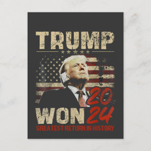Trump Won 2024 Grootste Terugkeer in de Geschieden Briefkaart