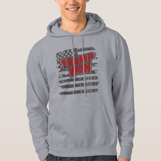 Trump won 2024 hoodie (Voorkant)