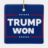Trump won 2024 keramisch ornament (Achterkant)