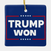 Trump won 2024 keramisch ornament (Voorkant)