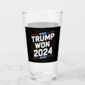 Trump Won 2024 President 47e Van Witte Huis Glas (Voorkant)
