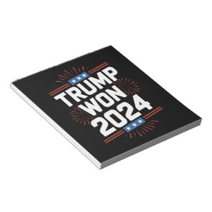 Trump Won 2024 President 47e Van Witte Huis Notitieblok