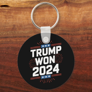 Trump Won 2024 President 47e Van Witte Huis Sleutelhanger