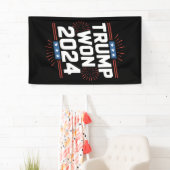Trump Won 2024 President 47th Van Het Witte Huis Spandoek (Insitu)