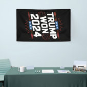 Trump Won 2024 President 47th Van Het Witte Huis Spandoek (Beurs)