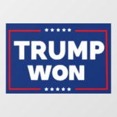 Trump won 2024 raamsticker (Vel)