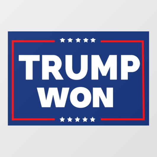 Trump won 2024 raamsticker (Vel)