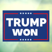 Trump won 2024 raamsticker (Vel 3)
