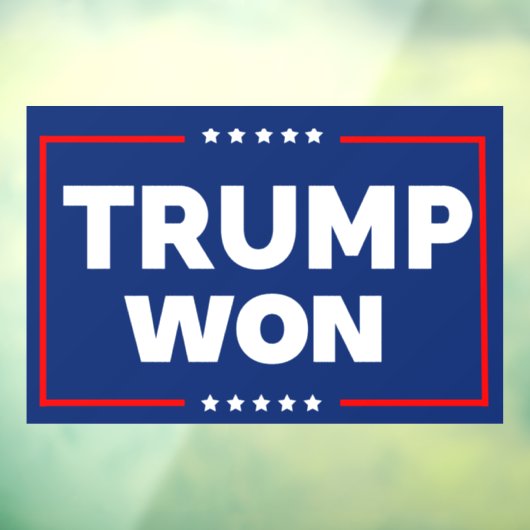 Trump won 2024 raamsticker (Vel 3)