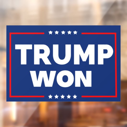 Trump won 2024 raamsticker (Vel 2)
