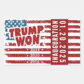 Trump won 2024 rechthoekige sticker (Voorkant)