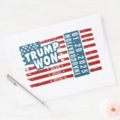 Trump won 2024 rechthoekige sticker (Envelop)