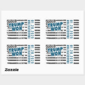 Trump won 2024 rechthoekige sticker (Vel)