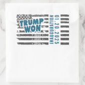 Trump won 2024 rechthoekige sticker (Tas)