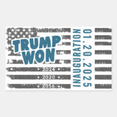 Trump won 2024 rechthoekige sticker (Voorkant)
