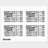 Trump won 2024 rechthoekige sticker (Vel)