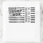 Trump won 2024 rechthoekige sticker (Tas)