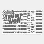 Trump won 2024 rechthoekige sticker (Voorkant)