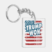 Trump won 2024 sleutelhanger (Voorkant Links)