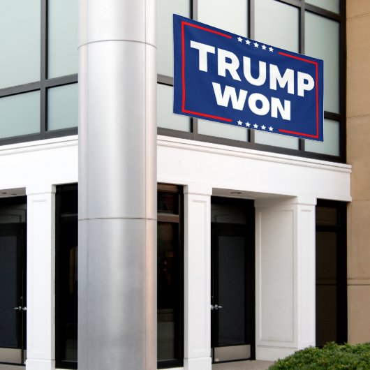 Trump won 2024 spandoek (Buitenkant Gebouw)
