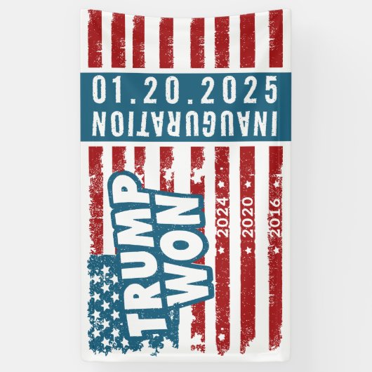 Trump won 2024 spandoek (Verticaal)