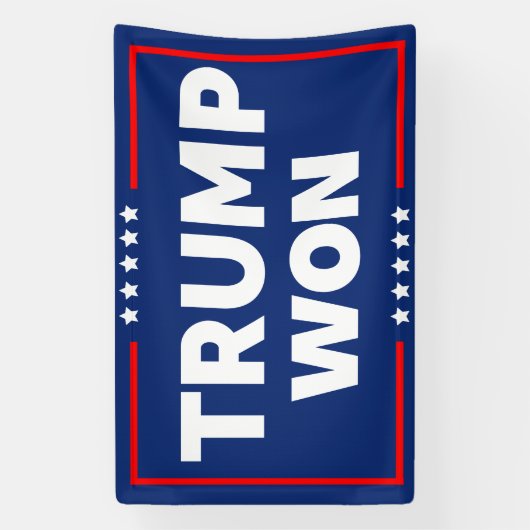Trump won 2024 spandoek (Verticaal)
