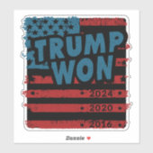 Trump won 2024 sticker (Vel)