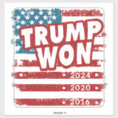 Trump Won 2024 Sticker (Vel)