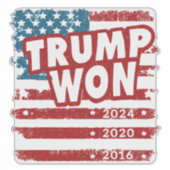 Trump Won 2024 Sticker (Voorkant)