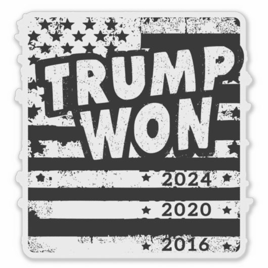 Trump won 2024 sticker (Voorkant)