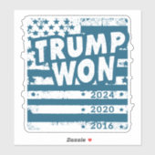 Trump won 2024 sticker (Vel)