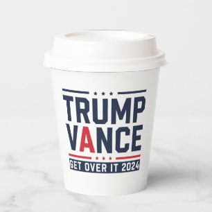 Trump Won 2024 Verkiezingen President Trump Vance Papieren Bekers