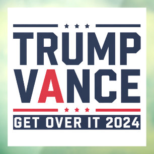 Trump Won 2024 Verkiezingen President Trump Vance Raamsticker