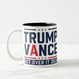Trump Won 2024 Verkiezingen President Trump Vance Tweekleurige Koffiemok