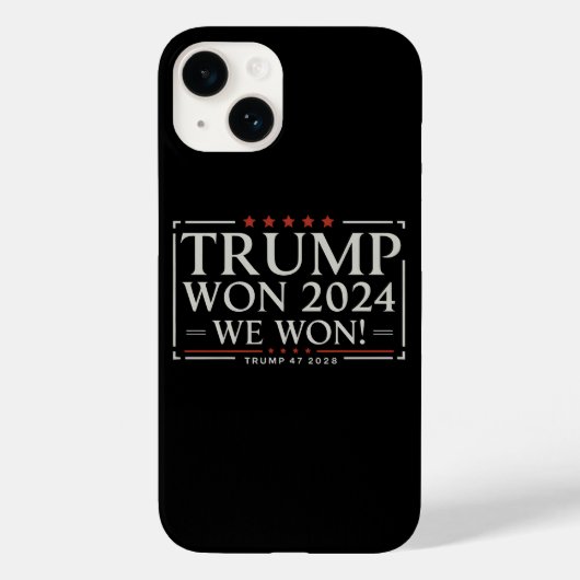Trump Won 2024 We Won 47 2028 VS Case-Mate iPhone Case (Achterkant)