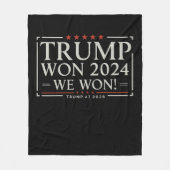 Trump Won 2024 We Won 47 2028 VS Fleece Deken (Voorkant)