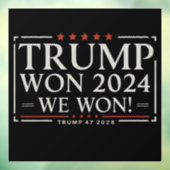 Trump Won 2024 Wij Wonnen 47 2028 VS Raamsticker (Vel 3)