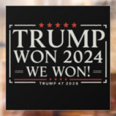 Trump Won 2024 Wij Wonnen 47 2028 VS Raamsticker (Vel 2)