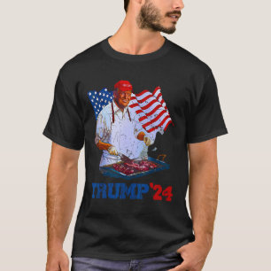 Trump Won 2025 Barbecue De Kunst Van De Grill Poli T-shirt