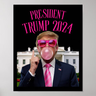 Trump Won 2025 President Trump Blaast Bubble Gum  Poster