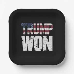 Trump won 47e Amerikaanse president gewonnen verki Papieren Bordje