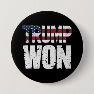 Trump won 47e Amerikaanse presidentsverkiezingen 2 Ronde Button 7,6 Cm